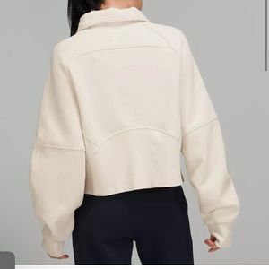 Lululemon half zip funnel neck in white opal XS/S